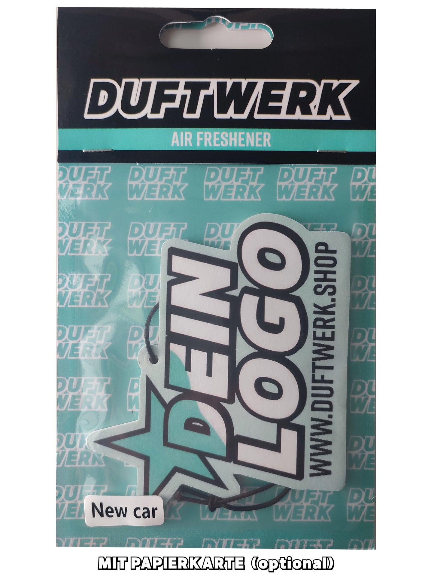 Duftbaum mit Papierkarte personalisiert