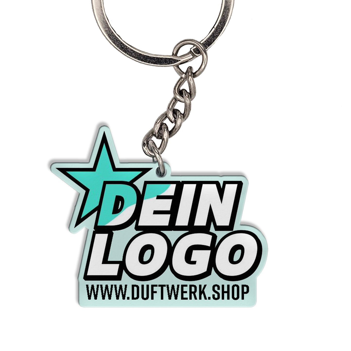 Schlüsselanhänger mit eigenem Logo Beispielfoto
