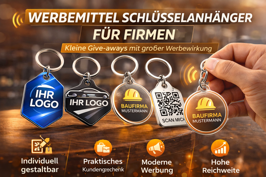 Werbemittel Schlüsselanhänger für Firmen: Kleine Give-aways mit großer Werbewirkung