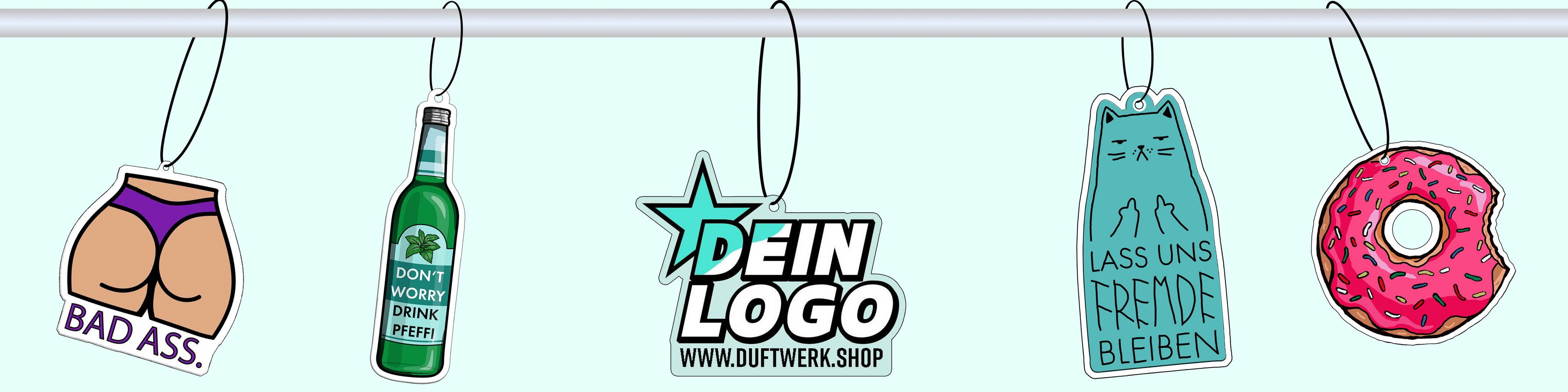 Duftbaum bedrucken mit eigenem Logo, Motiv, Foto ab 25 Stk.