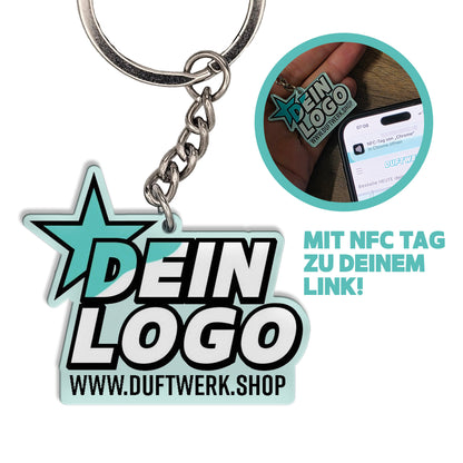 NFC TAG Arcyl-Schlüsselanhänger mit deinem Logo oder Bild (jedes Motiv möglich)