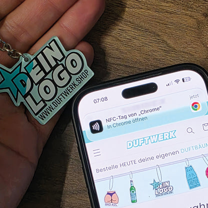 NFC TAG Arcyl-Schlüsselanhänger mit deinem Logo oder Bild (jedes Motiv möglich)